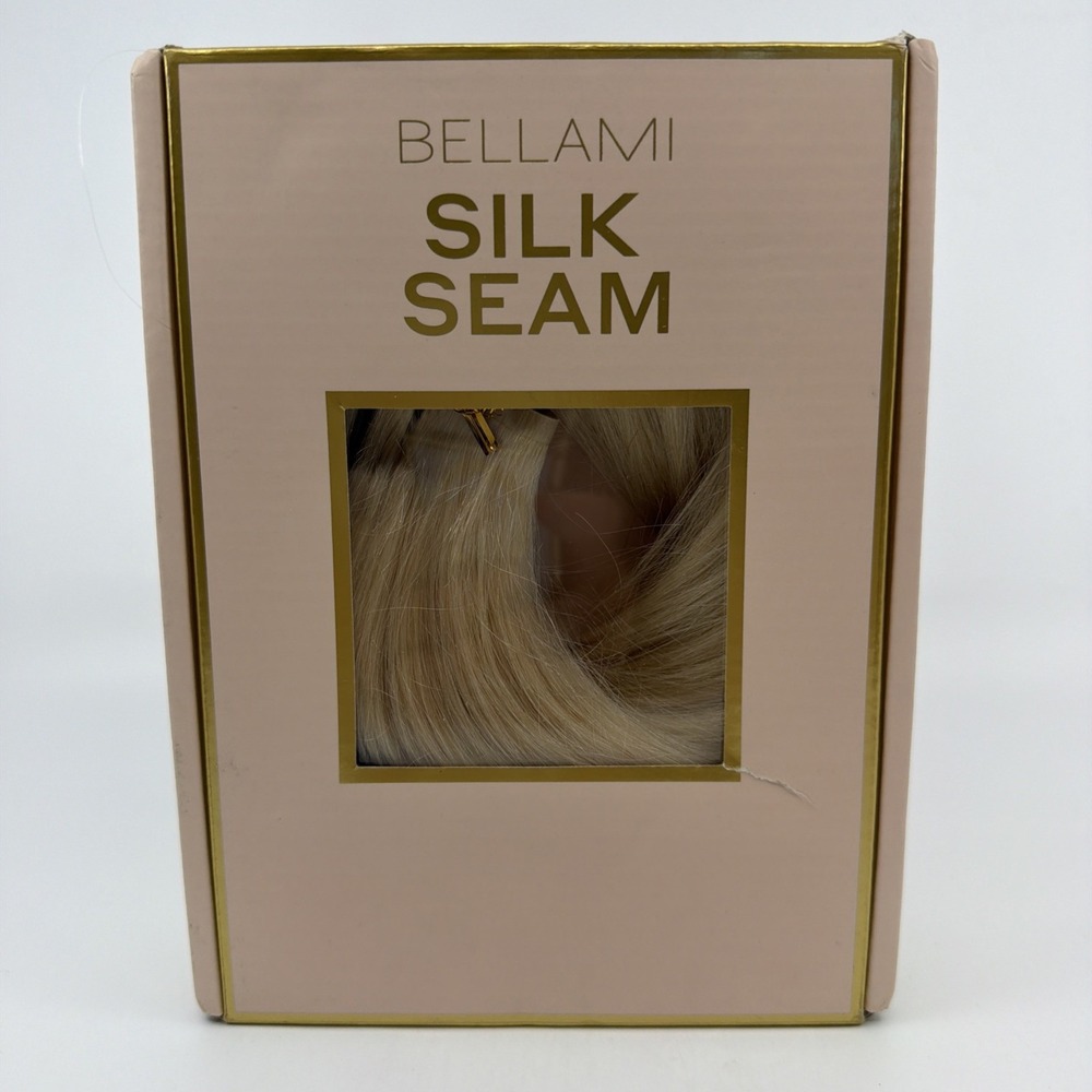 BELLAMI Silk Seam 18" Hair Clip In White Blonde N #80 5 Pieces Remy Human Hair